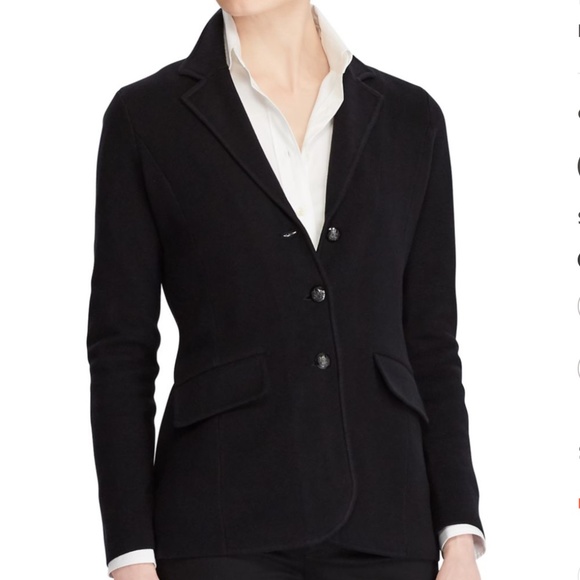 Ralph Lauren Sweaters - Lauren Ralph Lauren Knit Sweater Blazer BLACK L